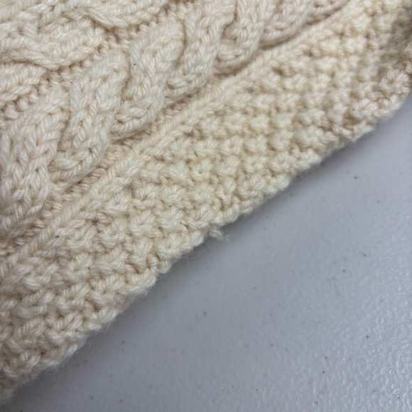 Vintage Standun Ireland Cream Cable Knit Sweater Chunky Textured - Picture 4 of 5